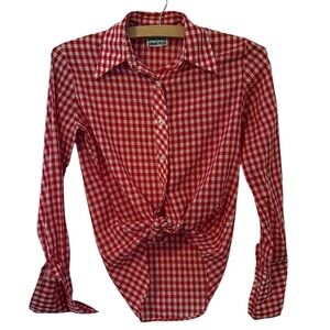 Vintage 70’s George Yazbek for Gordon Peters red gingham western style shirt